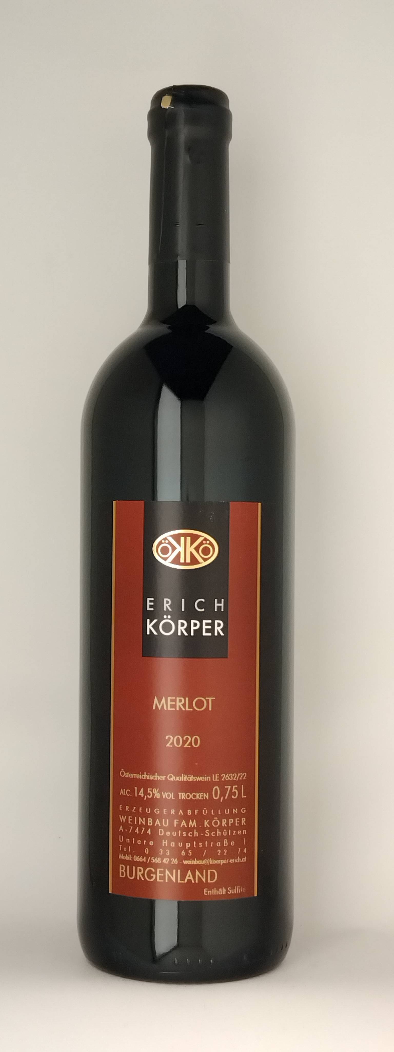 Vinothek Eisenberg Merlot 2020 Weinbau Famlilie Körper